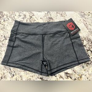 Born Primitive Rise & Grind Booty Shorts Heather Grey Size L NWT